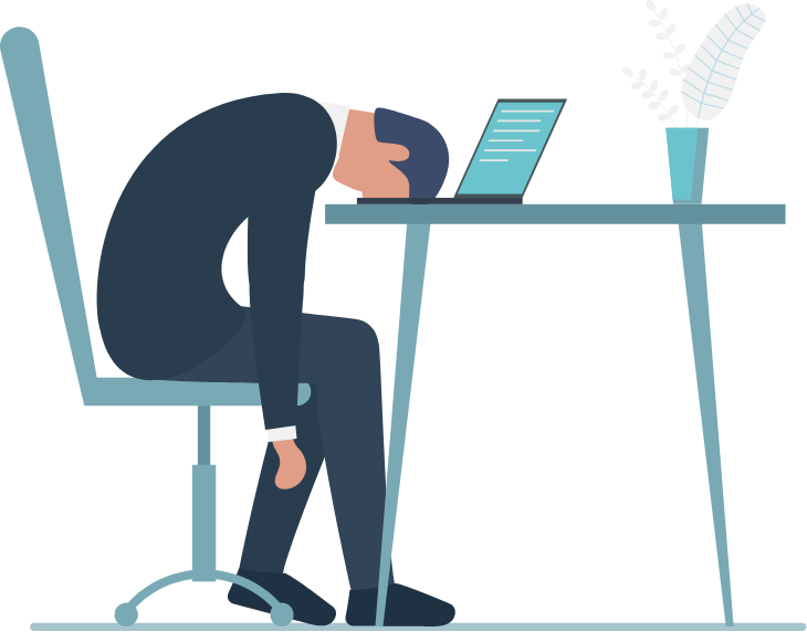 イラスト:うずくまる人
